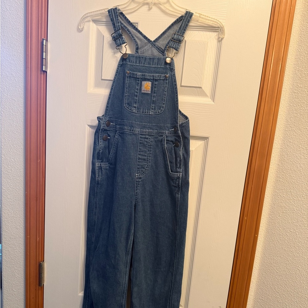 Girls Carhartt Classic Blue Denim Overalls
